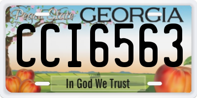 GA license plate CCI6563