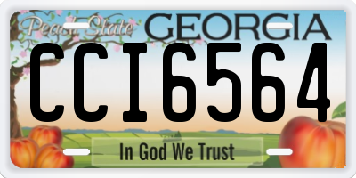 GA license plate CCI6564