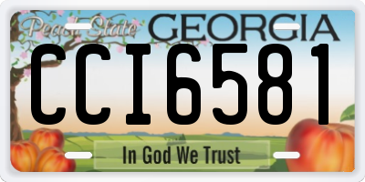 GA license plate CCI6581
