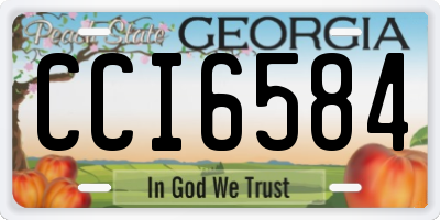 GA license plate CCI6584