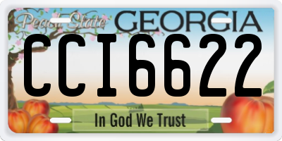 GA license plate CCI6622