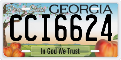 GA license plate CCI6624