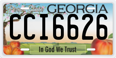 GA license plate CCI6626