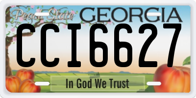 GA license plate CCI6627