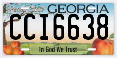 GA license plate CCI6638