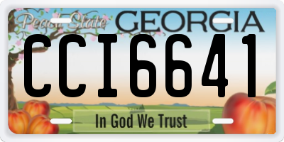 GA license plate CCI6641