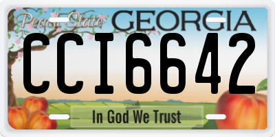 GA license plate CCI6642
