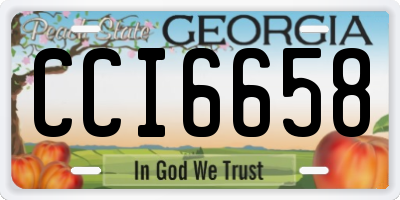 GA license plate CCI6658