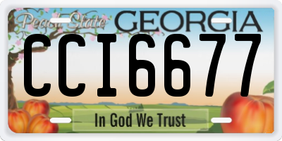GA license plate CCI6677
