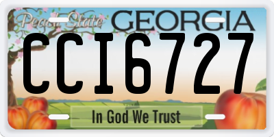 GA license plate CCI6727