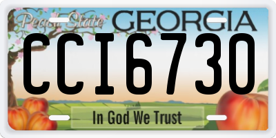 GA license plate CCI6730