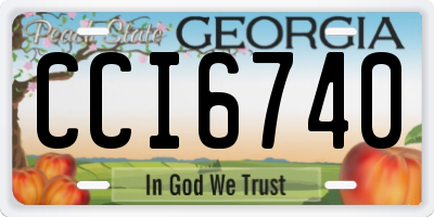 GA license plate CCI6740
