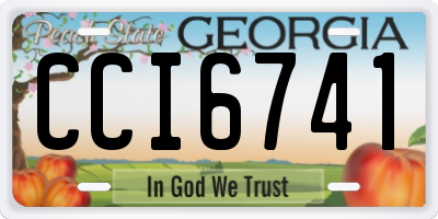 GA license plate CCI6741