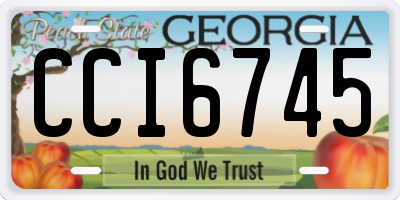 GA license plate CCI6745