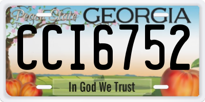 GA license plate CCI6752