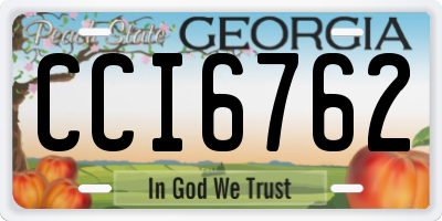 GA license plate CCI6762
