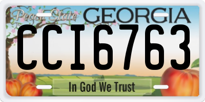 GA license plate CCI6763