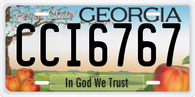 GA license plate CCI6767