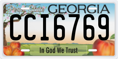 GA license plate CCI6769