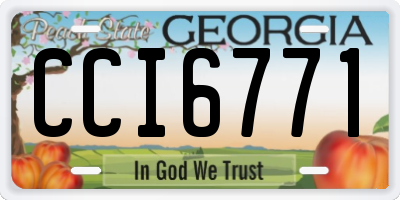 GA license plate CCI6771