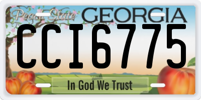 GA license plate CCI6775