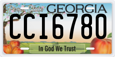 GA license plate CCI6780