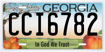 GA license plate CCI6782