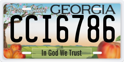 GA license plate CCI6786
