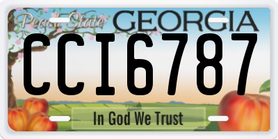 GA license plate CCI6787