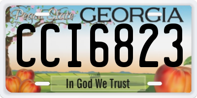 GA license plate CCI6823