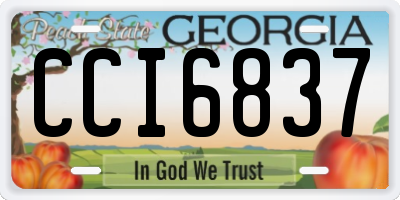 GA license plate CCI6837