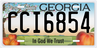 GA license plate CCI6854