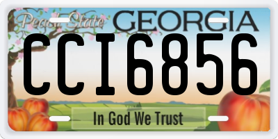 GA license plate CCI6856