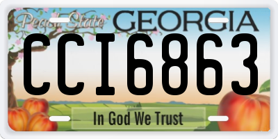 GA license plate CCI6863