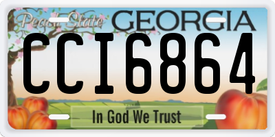 GA license plate CCI6864