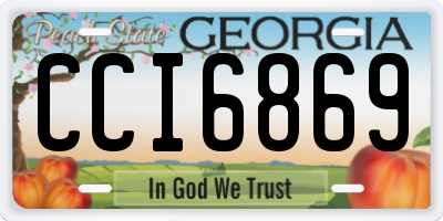 GA license plate CCI6869