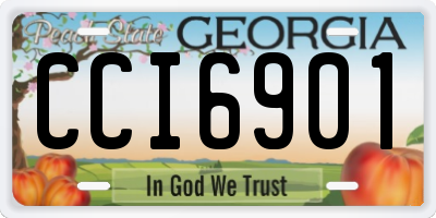 GA license plate CCI6901