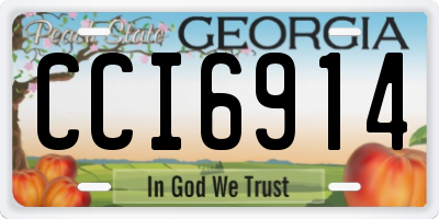 GA license plate CCI6914