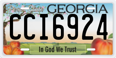 GA license plate CCI6924