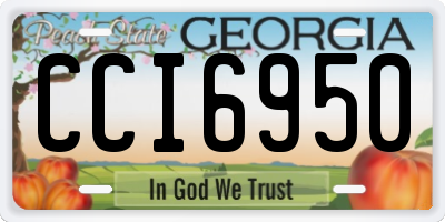 GA license plate CCI6950