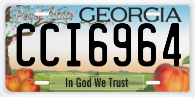 GA license plate CCI6964