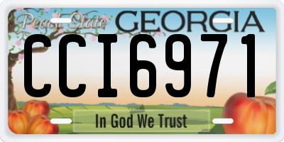 GA license plate CCI6971
