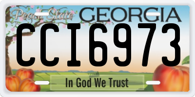 GA license plate CCI6973