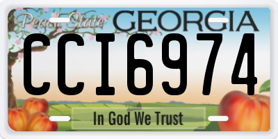 GA license plate CCI6974