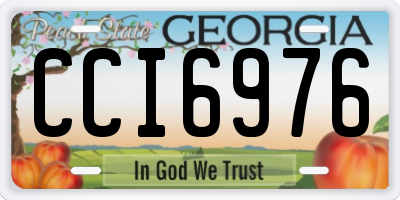 GA license plate CCI6976