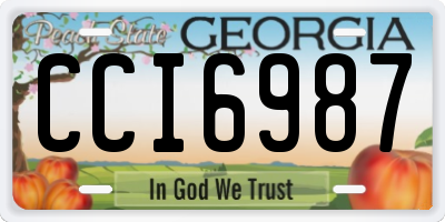 GA license plate CCI6987