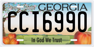 GA license plate CCI6990