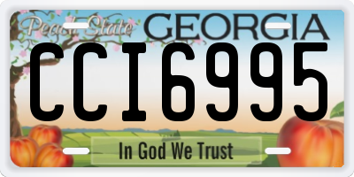 GA license plate CCI6995