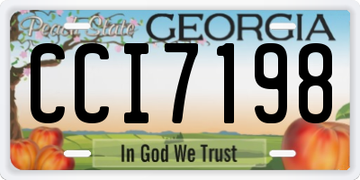 GA license plate CCI7198