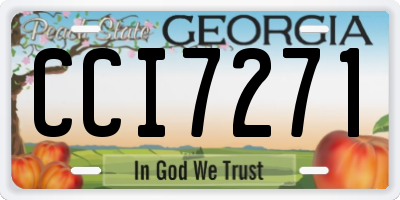 GA license plate CCI7271